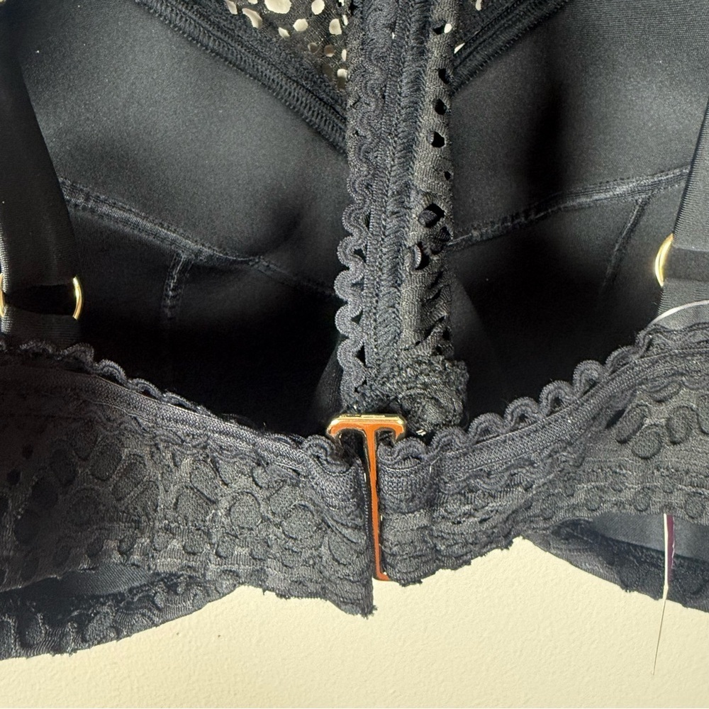 Adore Me Lianne Contour Plus Black Lace Bikini Top Size 0X - Picture 7 of 11